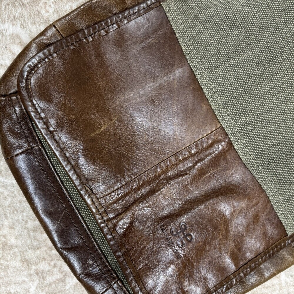 Carraig Donn Ireland Leather /Canvas Front Flap Messenger Shoulder Crossbody Bag - Picture 8 of 15